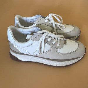 Madewell MWL Kickoff Trainer Sneakers in Neutral Colorblock Leather size 9 women